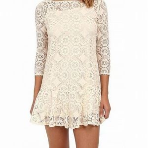 Free people Ivory lace dress